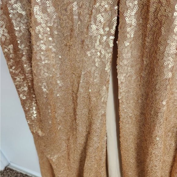 Tadashi Shoji Gold Sequin Maxi Dress - Picture 7 of 10
